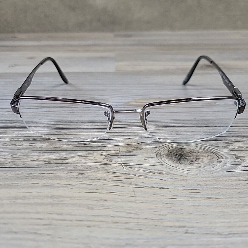 Ray-Ban RB6158 2553 Eyeglasses Frames Only Half Rim Silver 53-18-140  Metal‎